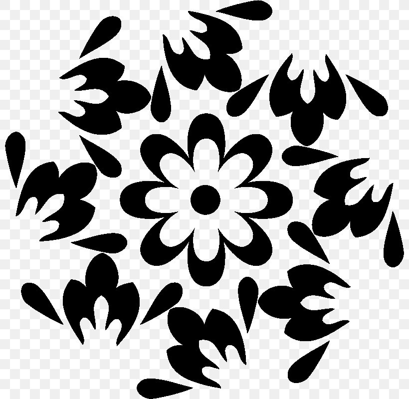 Symmetry Floral Design White Pattern, PNG, 800x800px, Symmetry, Black, Black And White, Branch, Flora Download Free