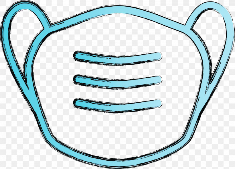 Turquoise Aqua Line, PNG, 3000x2152px, Medical Mask, Aqua, Line, Paint, Turquoise Download Free