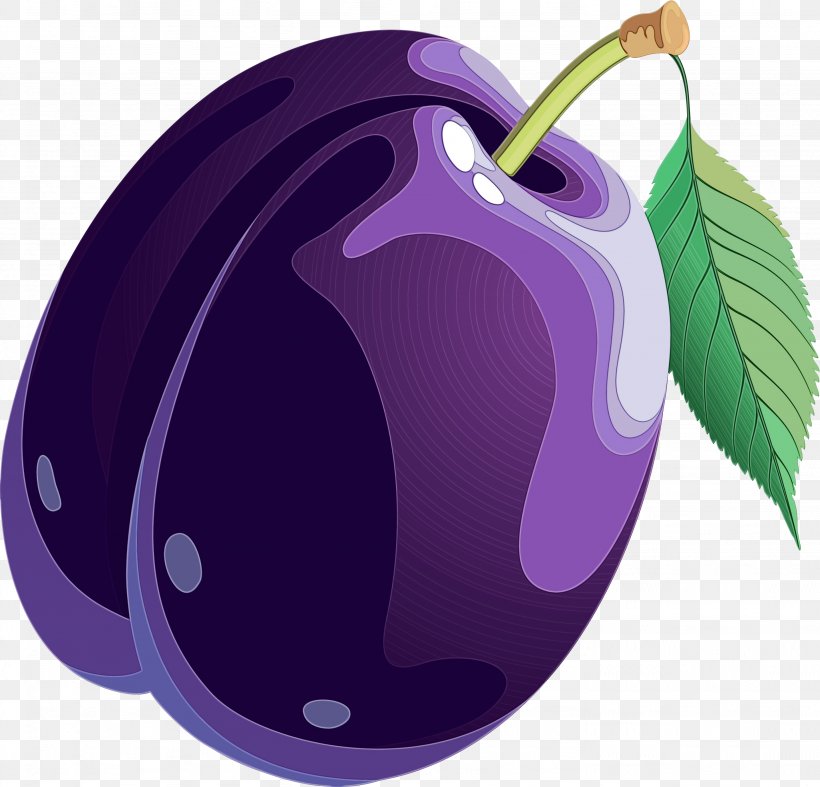 Violet Purple Fruit Leaf Lilac, PNG, 2868x2756px, Watercolor, Eggplant, European Plum, Fruit, Leaf Download Free