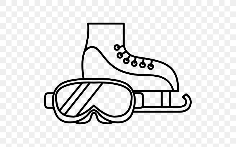 Ice Skating Winter Sport Roller Skating, PNG, 512x512px, Ice Skating, Area, Artwork, Black, Black And White Download Free