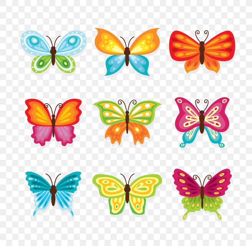 Butterfly Cartoon Download, PNG, 800x800px, Butterfly, Brush Footed Butterfly, Cartoon, Flat Design, Insect Download Free