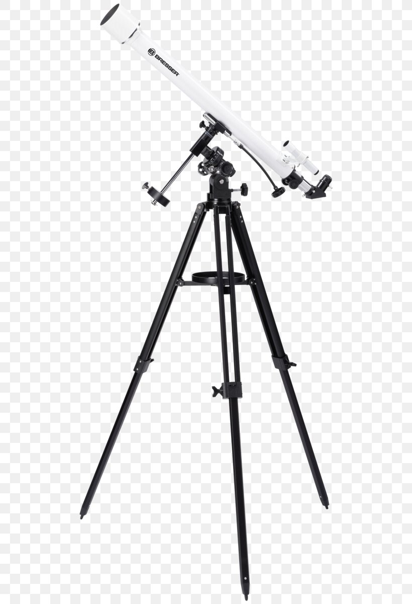 Refracting Telescope Bresser Junior 70/900 EL Refractor Telescope Hardware/Electronic Astronomy, PNG, 516x1200px, Telescope, Astronomy, Black And White, Bresser, Camera Download Free