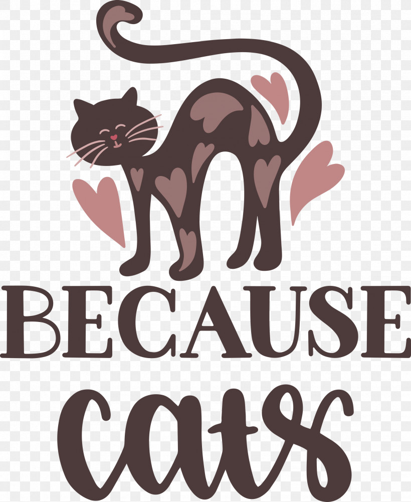 Because Cats, PNG, 2456x3000px, Cat, Biology, Catlike, Logo, Science Download Free