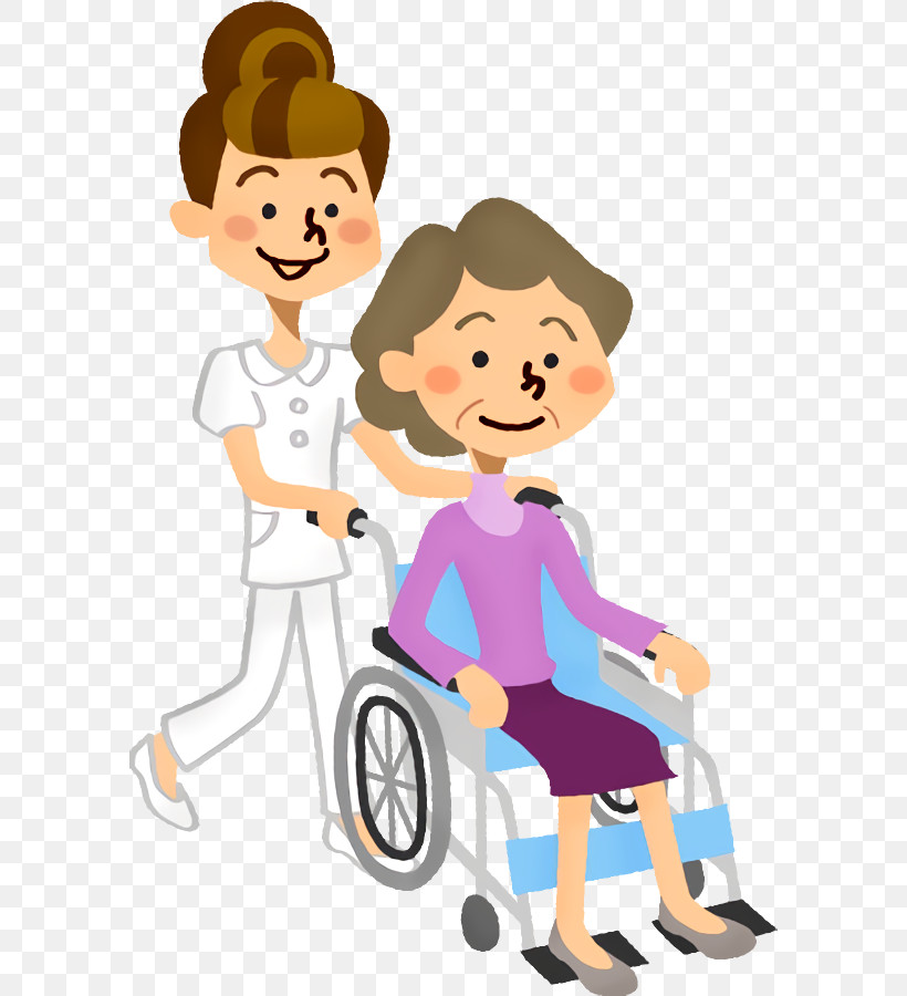Cartoon Wheelchair Fun Sharing Child, PNG, 586x900px, Cartoon, Child, Family Pictures, Fun, Leisure Download Free