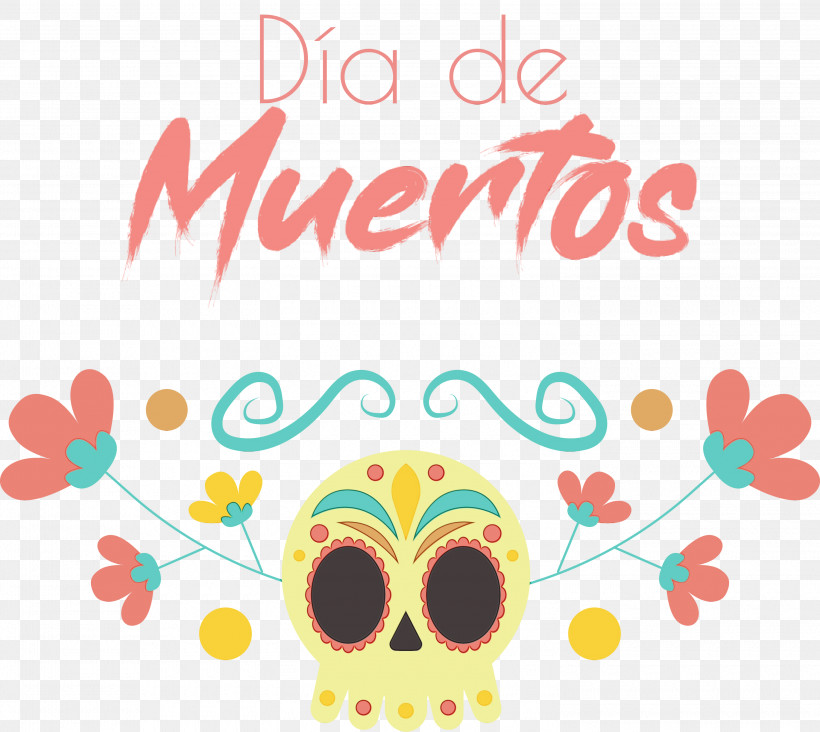 Icon Logo, PNG, 3000x2681px, D%c3%ada De Muertos, Day Of The Dead, Logo, Paint, Watercolor Download Free