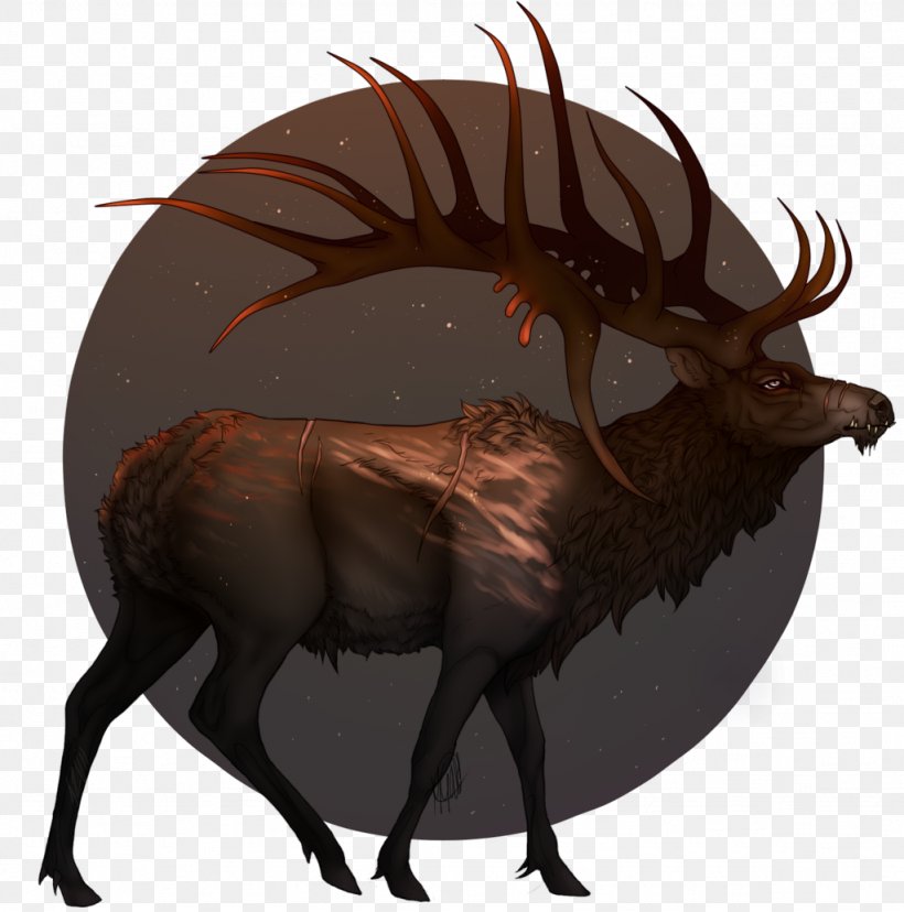 Elk Reindeer Horn Bull Character, PNG, 1024x1034px, Elk, Antler, Bull, Cattle Like Mammal, Character Download Free