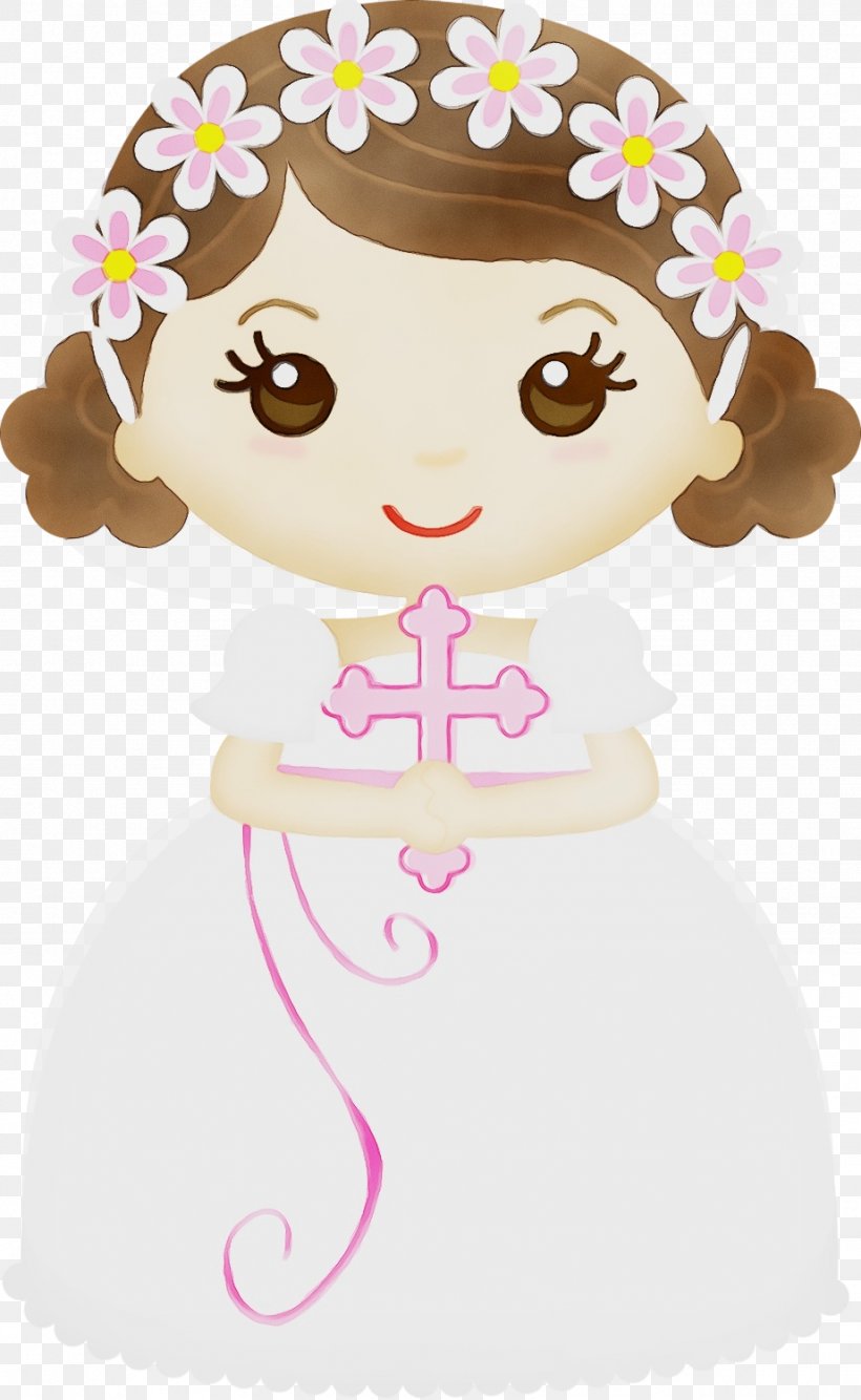 Girl Cartoon, PNG, 922x1500px, Watercolor, Baptism, Baptism Eucharist And Ministry, Brown Hair, Cartoon Download Free