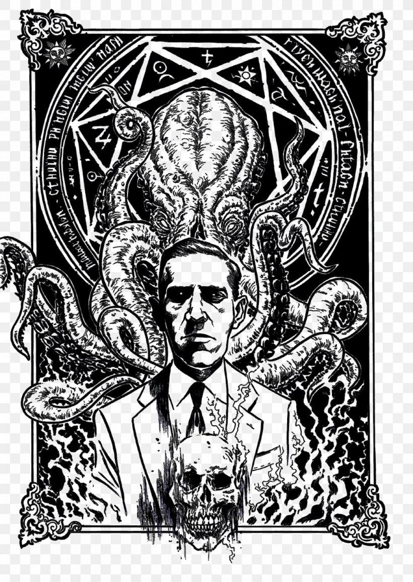 H. P. Lovecraft The Call Of Cthulhu Lovecraftian Horror Art, PNG, 1043x1470px, H P Lovecraft, Art, Author, Black And White, Book Download Free