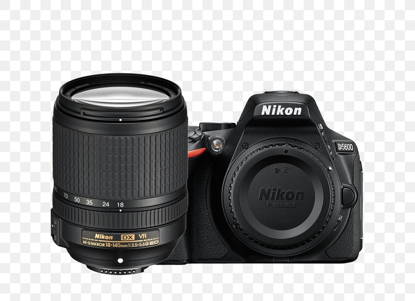 Nikon D5600 AF-S DX Nikkor 18-140mm F/3.5-5.6G ED VR Nikon AF-S DX Nikkor 35mm F/1.8G Nikon AF-S DX Zoom-Nikkor 18-55mm F/3.5-5.6G Nikon DX Format, PNG, 700x595px, Nikon D5600, Afs Dx Nikkor 18140mm F3556g Ed Vr, Camera, Camera Accessory, Camera Lens Download Free