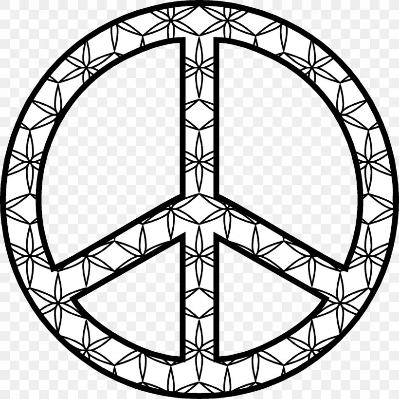 Peace Symbols Coloring Book Image, PNG, 1600x1600px, Peace Symbols, Area, Art, Bicycle Wheel, Black And White Download Free