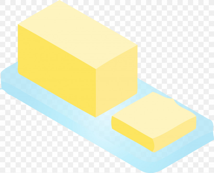 Yellow Rectangle Dairy Sponge, PNG, 3000x2421px, Butter, Dairy, Food, Paint, Rectangle Download Free