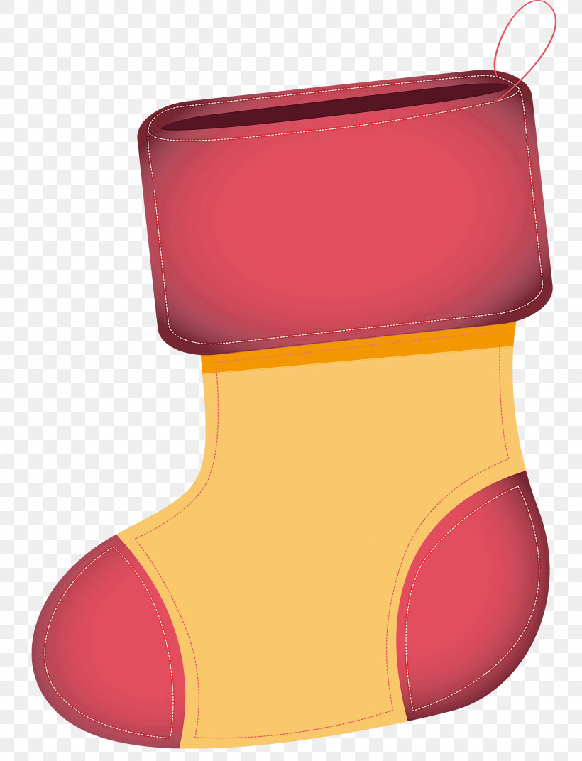 Christmas Stocking, PNG, 2293x2999px, Christmas Stocking, Footwear, Magenta, Orange, Pink Download Free