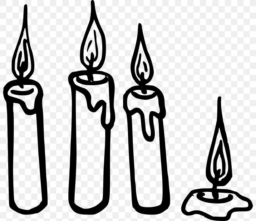 Candle Clock Clip Art, PNG, 800x708px, Candle, Black And White, Candle Clock, Line Art, Recreation Download Free