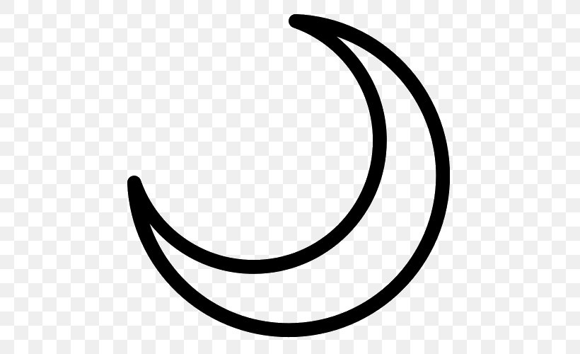 Lunar Phase Crescent New Moon, PNG, 500x500px, Lunar Phase, Black And White, Crescent, Full Moon, Hilal Download Free