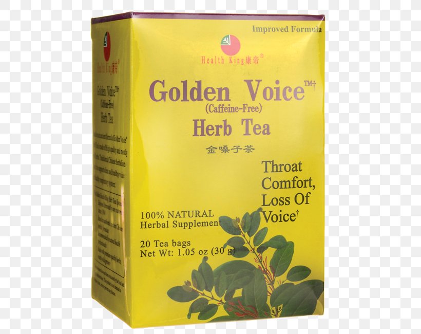 Health King Golden Voice Herb Tea 20 Wellness Teas Kusmi Tea Celestial Seasonings Herbal Tea Tension Tamer, PNG, 650x650px, Tea, Bag, Caffeine, Celestial Seasonings, Herb Download Free