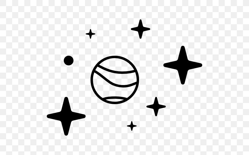 Star Clip Art, PNG, 512x512px, Star, Astronomy, Black And White, Crescent, Nature Download Free