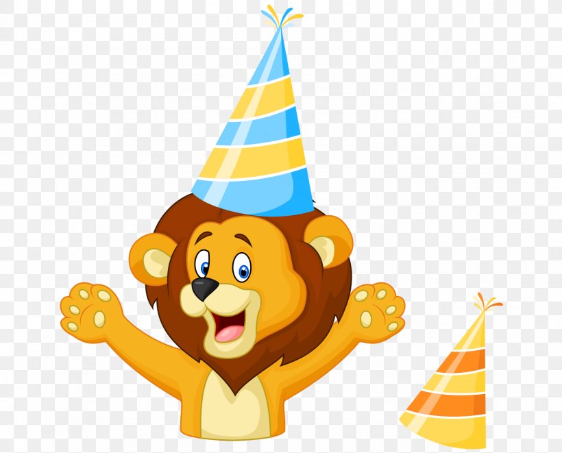 Hand-painted Cartoon Lion Birthday Cheer Color Hat, PNG, 1592x1284px, Lion,  Balloon, Birthday, Birthday Cake, Cartoon
