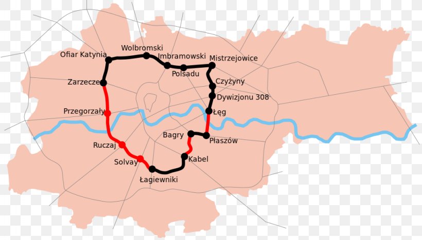 Krakowa Bypass Aleja 29 Listopada W Krakowie Ring Road Bielany, Kraków III Obwodnica, PNG, 1024x585px, Ring Road, Area, City, City District, Encyclopedia Download Free