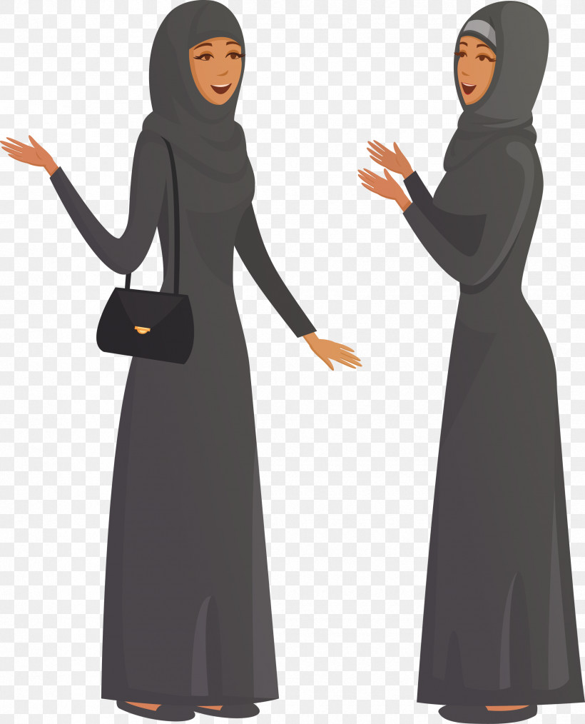 Robe Abaya Sleeve M Costume Sleeve, PNG, 2425x3000px, Arabic People Cartoon, Abaya, Costume, Robe, Sleeve Download Free