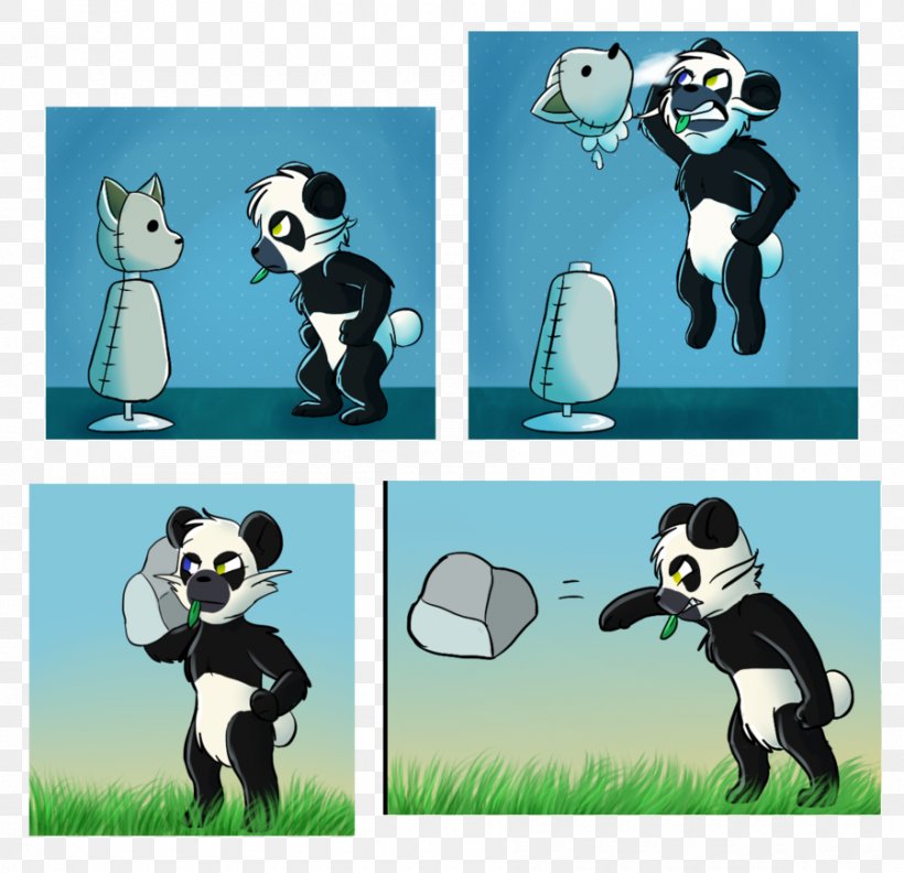 Giant Panda Technology Sticker Animated Cartoon Font, PNG, 900x870px, Giant Panda, Animated Cartoon, Carnivoran, Cartoon, Grass Download Free