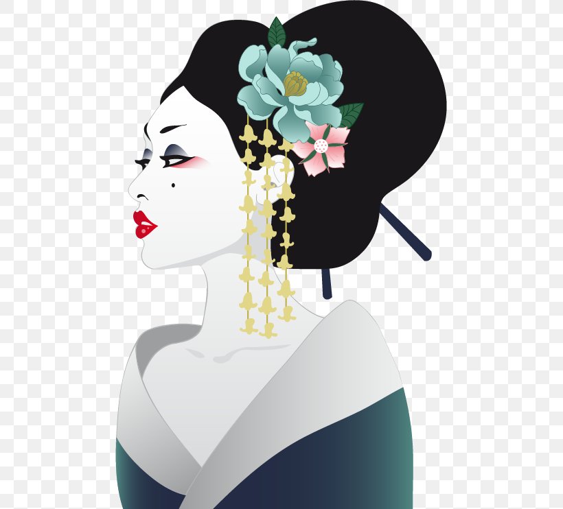 Japan T-shirt Geisha Uemura Shu014den Illustration, PNG, 483x742px, Japan, Art, Asian Art, Floral Design, Flower Download Free