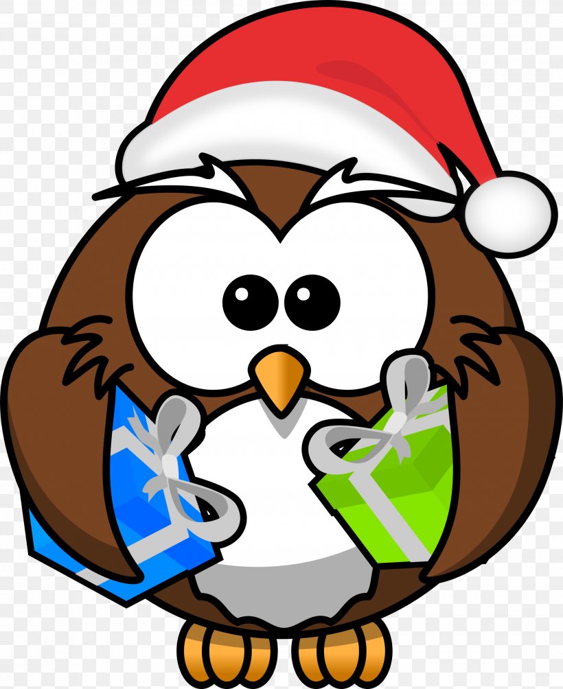 Owl Santa Claus Christmas Cartoon Clip Art, PNG, 1960x2400px, Owl, Animation, Artwork, Beak, Bird Download Free