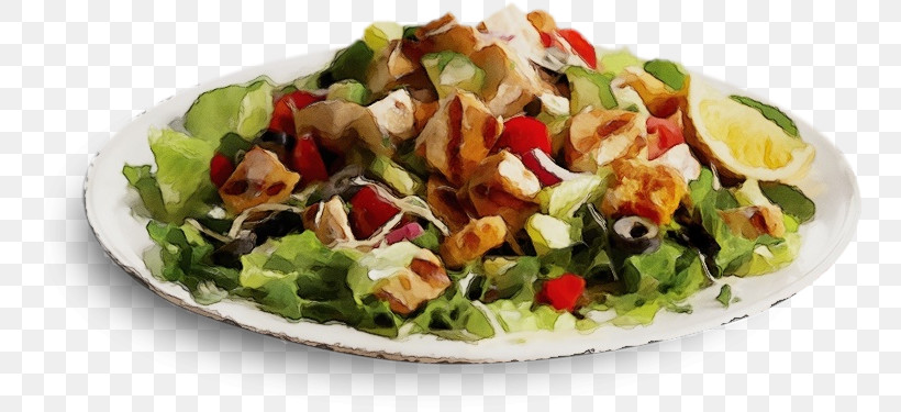 Salad, PNG, 751x375px, Watercolor, Bacon, Caesar Salad, Crouton, Dish Download Free