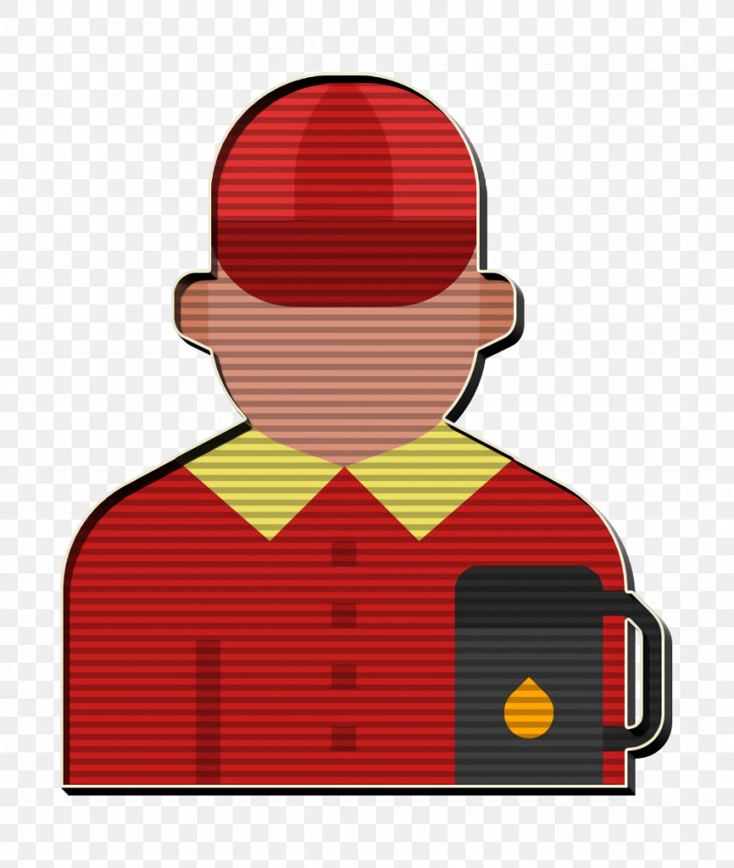 Gas Station Attendant Icon Jobs And Occupations Icon, PNG, 952x1126px, Gas Station Attendant Icon, Cartoon, Headgear, Jobs And Occupations Icon, Red Download Free