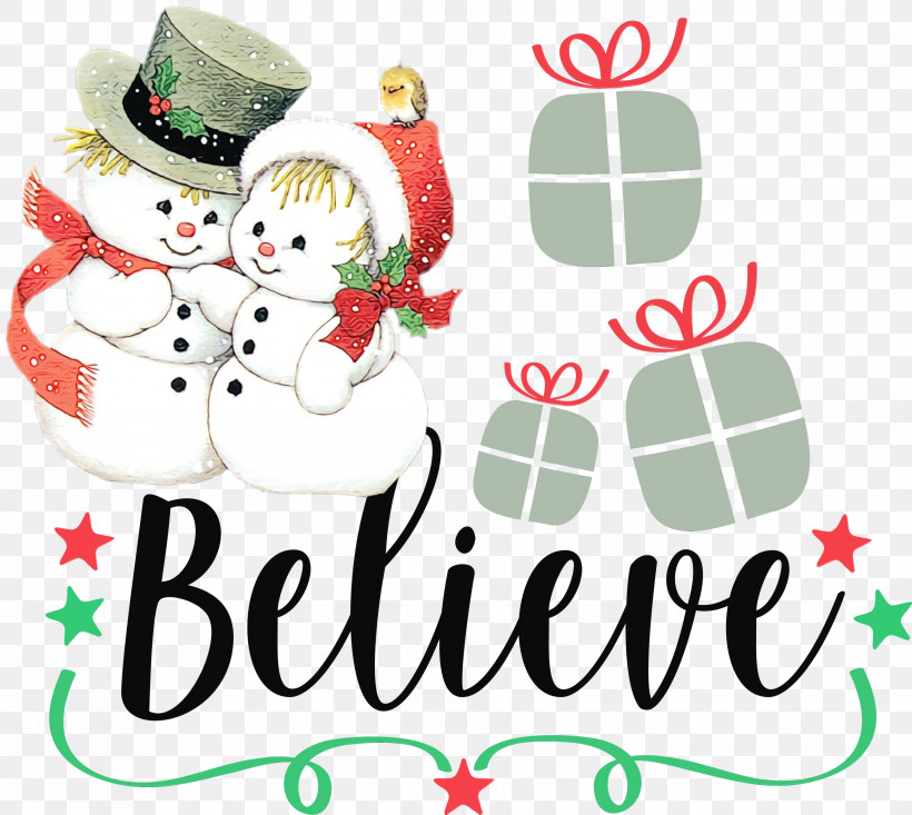 Christmas Day, PNG, 3000x2684px, Believe, Christmas, Christmas Day, Christmas Ornament, Christmas Tree Download Free