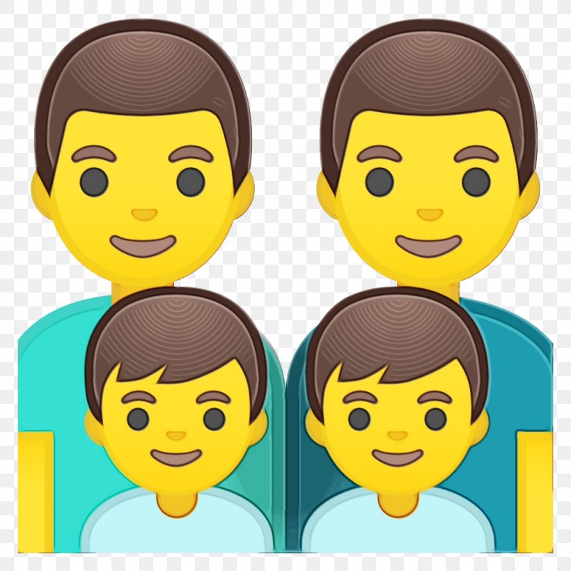 Happy Family Cartoon, PNG, 1024x1024px, Emoji, Animation, Cartoon, Cheek, Child Download Free