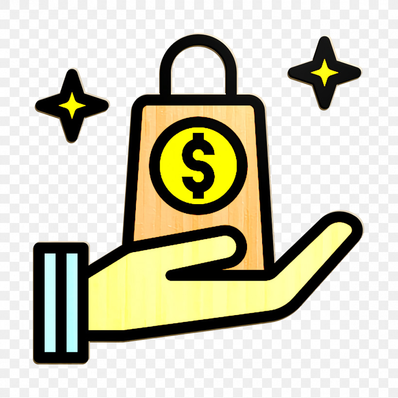 Hand Icon Shopping Bag Icon Shopping Icon, PNG, 1160x1162px, Hand Icon, Shopping Bag Icon, Shopping Icon, Symbol, Yellow Download Free