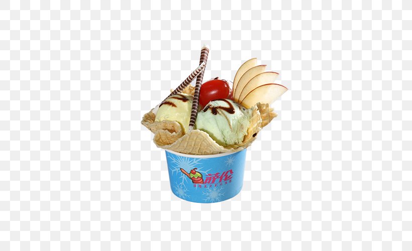 Ice Cream Cone Sundae Gelato Dessert, PNG, 500x500px, Ice Cream, Banana, Cream, Dairy Product, Dessert Download Free