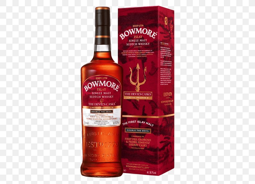 Bowmore Whiskey Scotch Whisky Single Malt Whisky Islay Whisky, PNG, 425x590px, Bowmore, Alcoholic Beverage, Barrel, Bottle, Dessert Wine Download Free