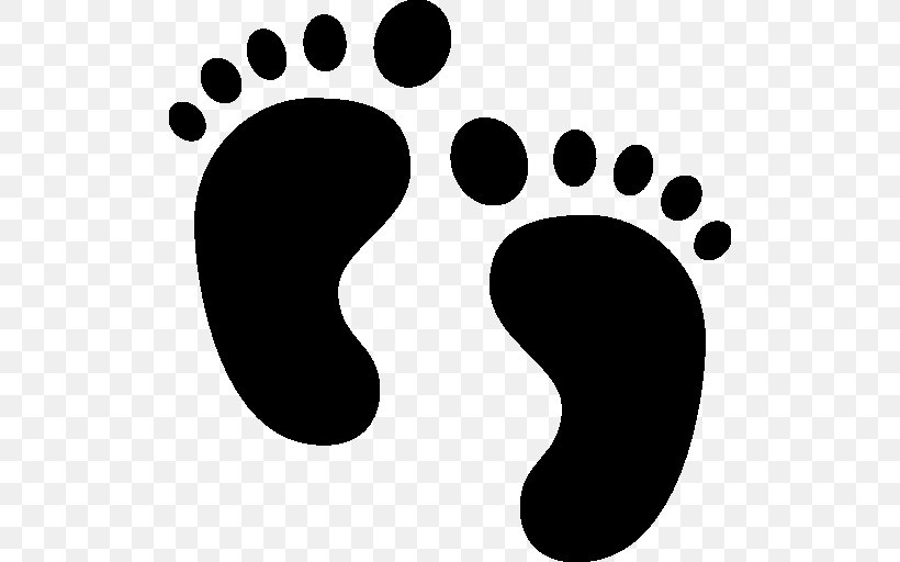 Footprint Infant, PNG, 512x512px, Foot, Anatomy, Black, Black And White, Child Download Free
