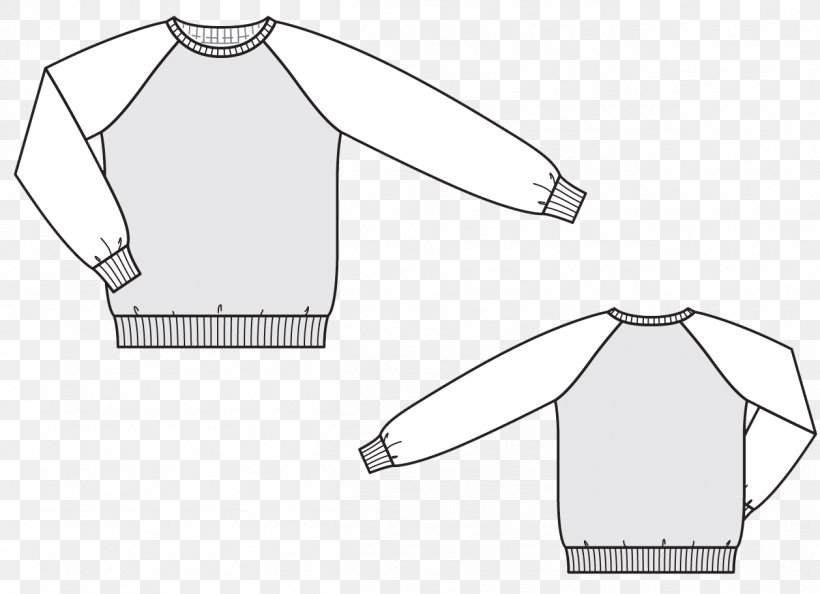 T-shirt Raglan Sleeve Dress Pattern, PNG, 1258x912px, Tshirt, Area, Black And White, Blouse, Brand Download Free