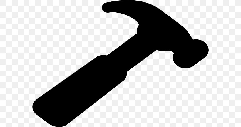 Claw Hammer Hand Tool Clip Art, PNG, 600x432px, Hammer, Black, Black And White, Blacksmith, Claw Hammer Download Free