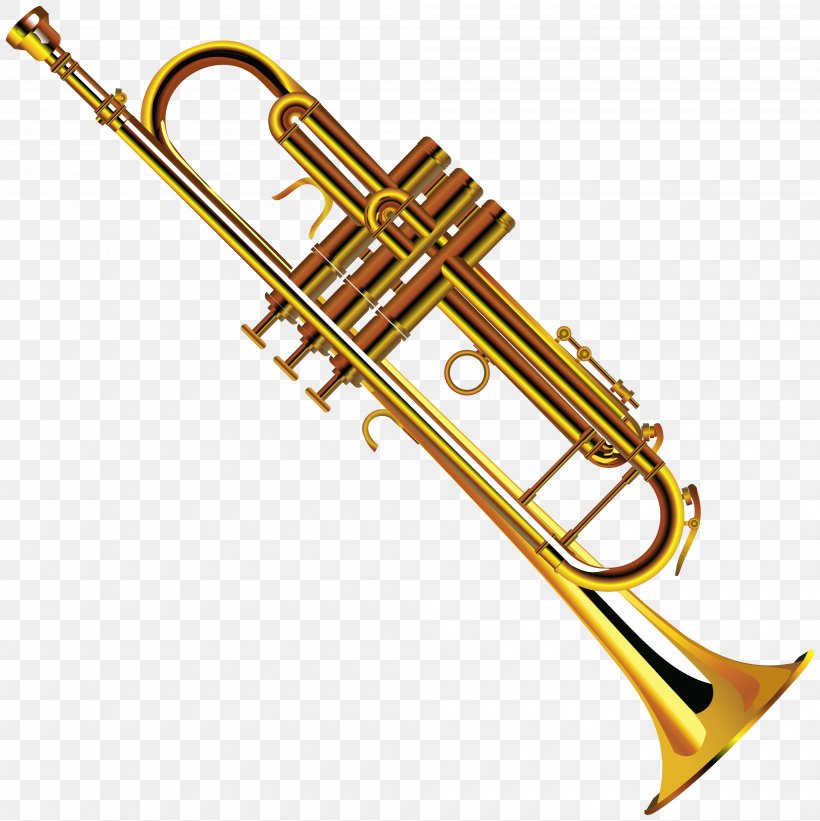 Trumpet Musical Instruments Trombone Clip Art, PNG, 4000x4005px, Watercolor, Cartoon, Flower, Frame, Heart Download Free