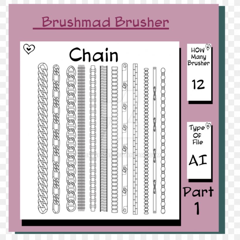 chain stitch illustrator brush download