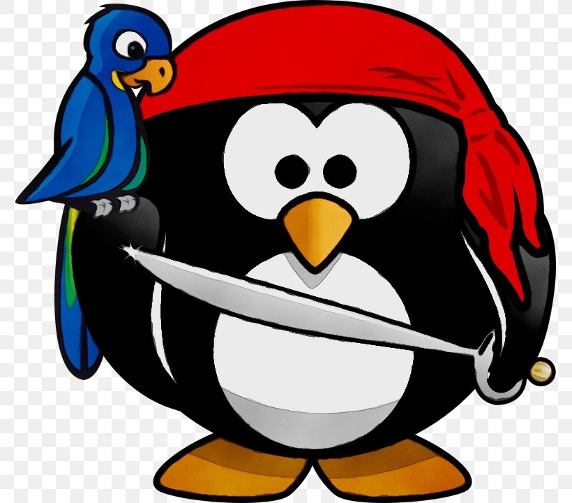 Penguin, PNG, 775x720px, Watercolor, Beak, Bird, Cartoon, Flightless ...
