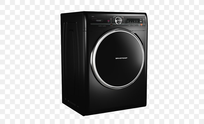 Clothes Dryer Washing Machines Brastemp, PNG, 500x500px, Clothes Dryer, Audio, Audio Equipment, Black, Brastemp Download Free