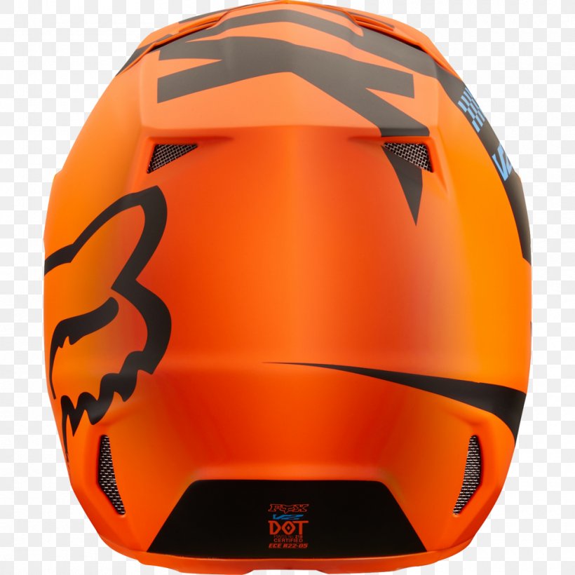 Motorcycle Helmets Fox Racing Orange Color, PNG, 1000x1000px, Motorcycle Helmets, Baseball Equipment, Bicycle Helmet, Blue, Color Download Free