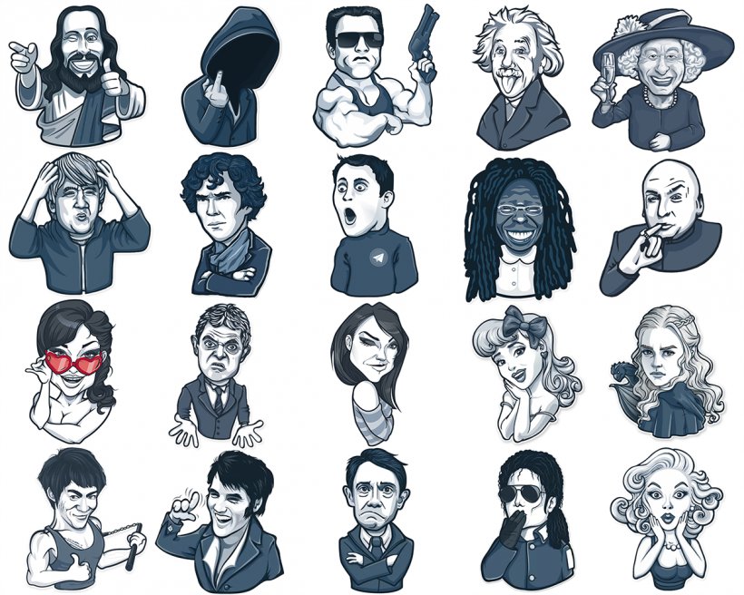 Telegram Sticker Art Wall Decal Instant Messaging, PNG, 1200x960px, Telegram, Art, Black And White, Collage, Communication Download Free