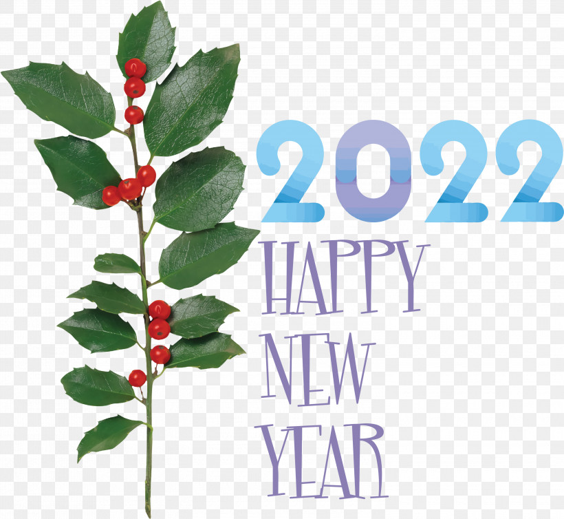 2022 New Year 2022 Happy New Year 2022, PNG, 3000x2759px, Common Holly, Aquifoliales, December 3, Holly, Japanese Holly Download Free