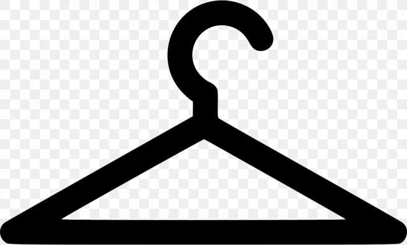 Clothes Hanger Clip Art, PNG, 980x590px, Clothes Hanger, Area, Black And White, Clothing, Logo Download Free