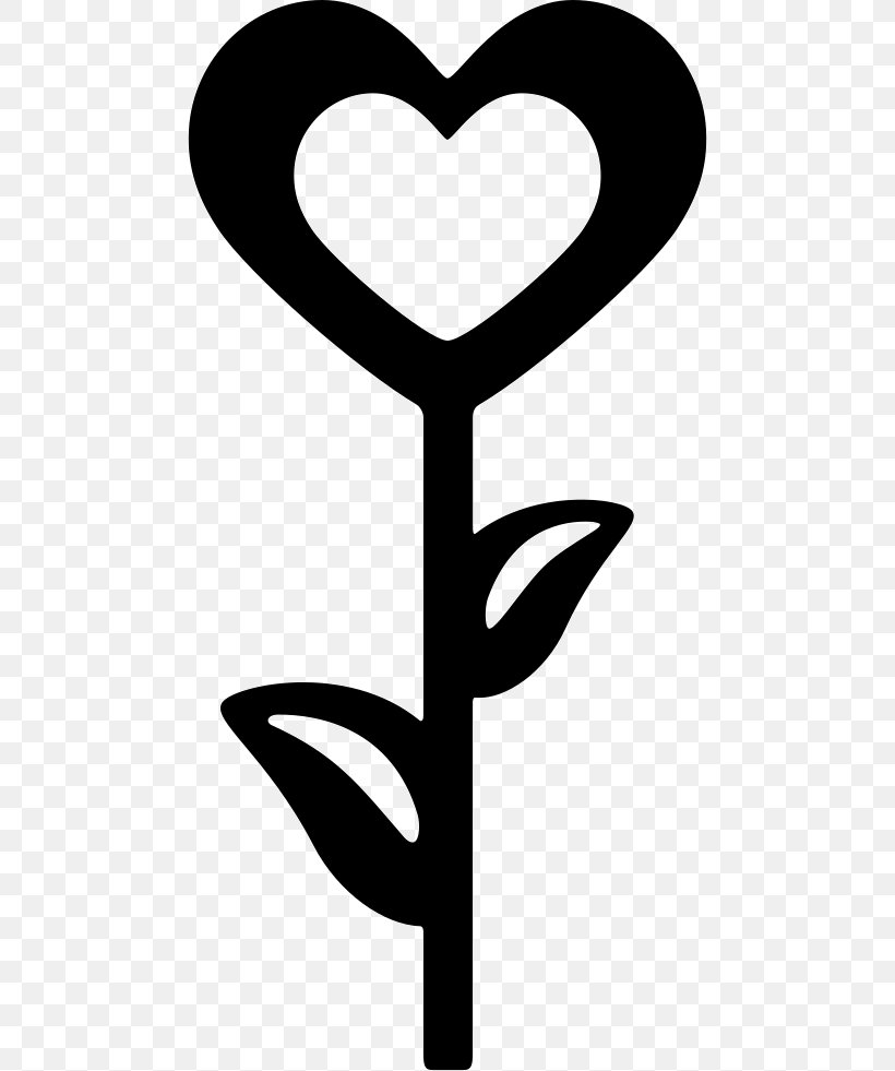 Heart Flower Clip Art, PNG, 476x981px, Heart, Black And White, Flower, Love, Monochrome Photography Download Free