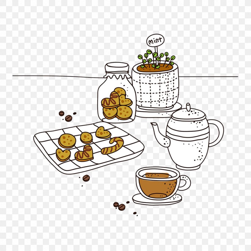 Coffee Cup Cafe Illustration, PNG, 1024x1024px, Coffee, Cafe, Caffeine, Cartoon, Coffee Cup Download Free