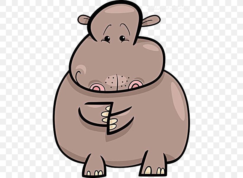 Hippopotamus Cartoon Illustration, PNG, 463x600px, Hippopotamus, Cartoon, Cattle Like Mammal, Coloring Book, Cuteness Download Free
