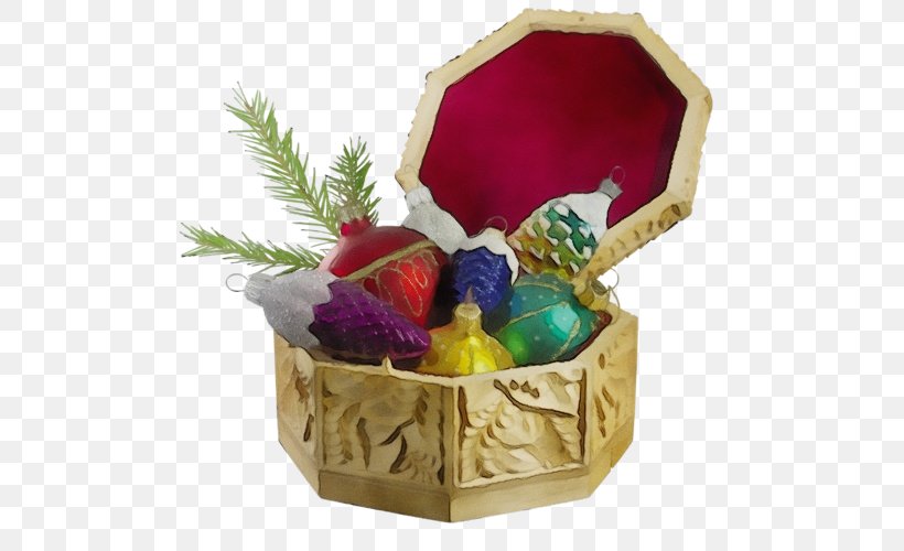 Present Mishloach Manot Gift Basket Ritual Food, PNG, 500x500px, Watercolor, Ceremony, Easter, Food, Gift Basket Download Free