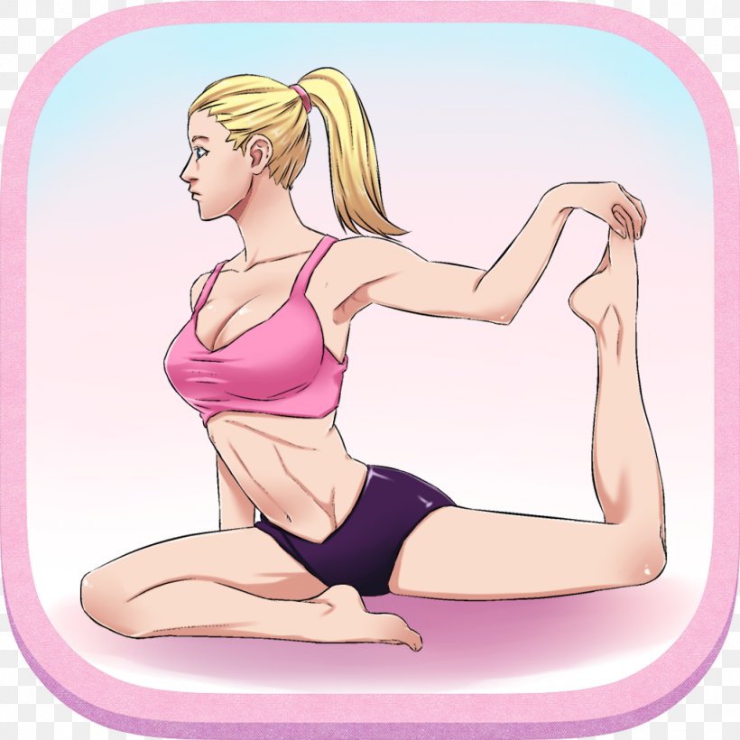 Pilates Physical Fitness Yoga Stretching Physical Exercise, PNG, 1024x1024px, Watercolor, Cartoon, Flower, Frame, Heart Download Free