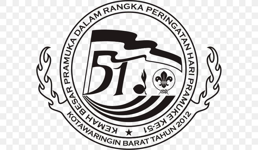Logo Kwartir Cabang Gerakan Pramuka Indonesia Camping, PNG, 590x477px, Logo, Area, Black And White, Brand, Camping Download Free